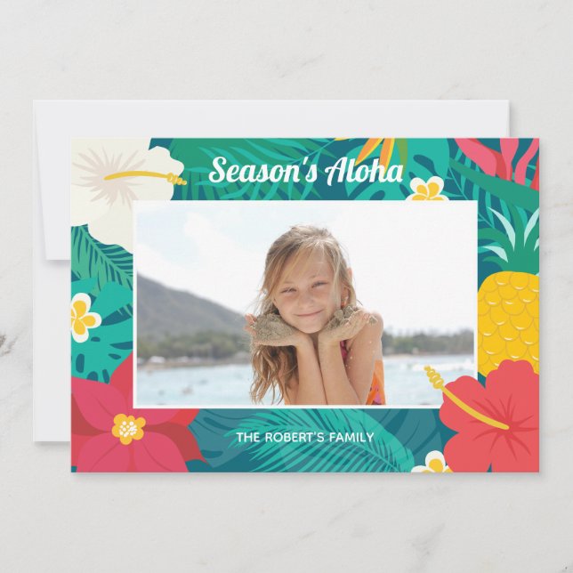 Invitación Aloha Hawaiian de temporada (Anverso)