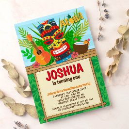 Invitación Aloha Luau Hawaii Cumpleaños Tropical