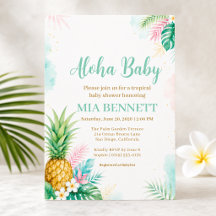 Aloha Piña Ducha de Bebé Tropical