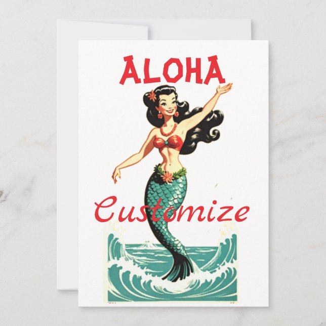 Invitación Aloha Sirena Thunder_Thunder_Cove (Anverso)