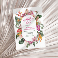 Aloha Tropical Floral Cumpleaños