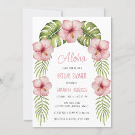Invitación Aloha Tropical Floral Exótica deja ducha de novia
