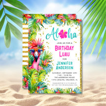 Aloha Tropical Luau Birthday Party
