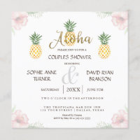 Aloha Tropical Pineapple Beach Couples Shower
