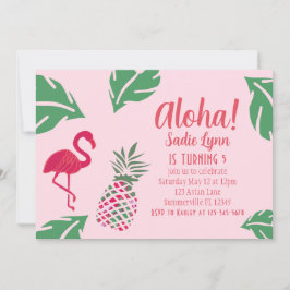 Invitación Aloha Tropical Pineapple Hawaii Cumpleaños