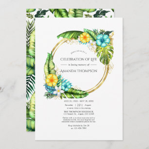 Invitación Aloha Tropical Summer Celebration of Life Photo