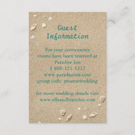 Invitación Alojamiento de besos salados en la playa de arena 