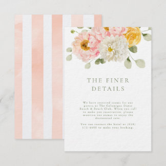 Invitación Alojamiento de los detalles de la boda en el jardí