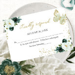 Invitación Alojamiento de Sweet 16 Green Floral Butterfly RSV<br><div class="desc">Adorable, floral verde esmeralda, dulce tarjeta de respuesta de 16 cumpleaños. Fácil de personalizar con tus detalles. Por favor, contacte conmigo a través del chat si tiene preguntas sobre el trabajo artístico o necesita personalización. Compruebe la colección para ver más elementos. NOTA: Para obtener ayuda sobre pedidos, envío, información sobre...</div>