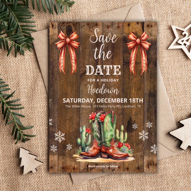 Invitación Alojamiento de vacaciones Salven la fecha, Navidad (Subido por el creador)