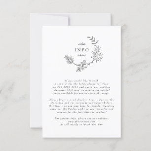 Invitación Alojamiento digital de Boda de guirnaldas de monog