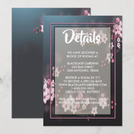 Invitación Alojamiento floral geométrico