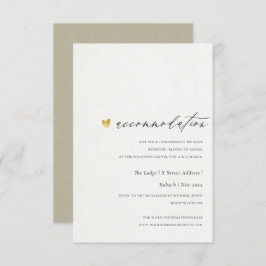 Invitación Alojamiento SIMPLE Y ELEGANTE CUADRADO DE TIPOGRAF