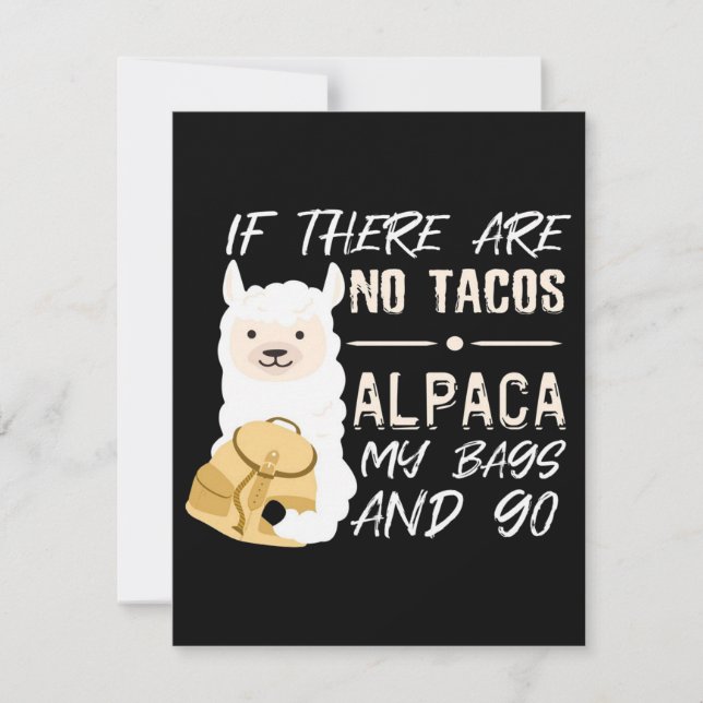 Invitación Alpaca Taco Tacos Alpaca (Anverso)