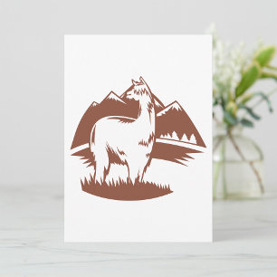 Invitación Alpaca Y Montañas