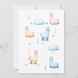 Invitación Alpacas Lindas y Nubes