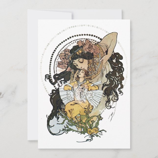 Invitación Alphonse Mucha (Anverso)