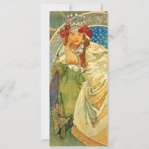 Invitación Alphonse Mucha Art Nouveau Princess Hyacinth