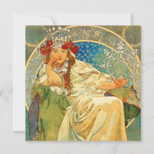 Invitación Alphonse Mucha Art Nouveau Princess Hyacinth