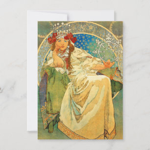 Invitación Alphonse Mucha Art Nouveau Princess Hyacinth