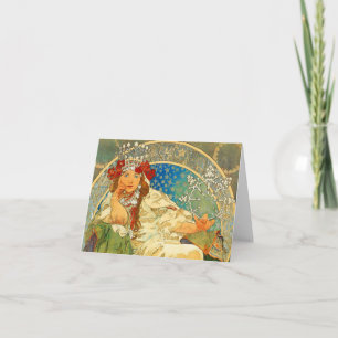 Invitación Alphonse Mucha Art Nouveau Princess Hyacinth