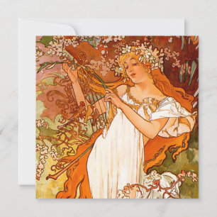 Invitación Alphonse Mucha modernidad primavera