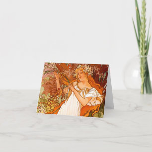 Invitación Alphonse Mucha modernidad primavera