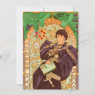 Invitación Alphonse Mucha Prince y Dragon