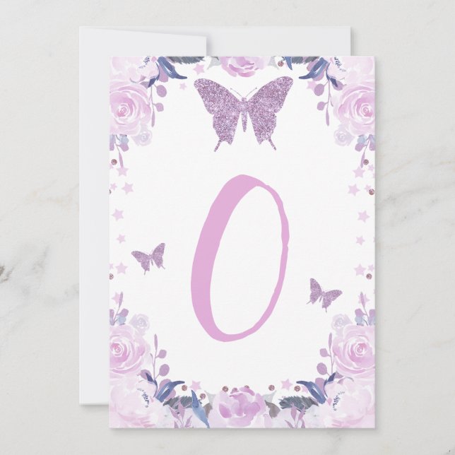 Invitación Alta presidenta mariposa púrpura primera carta de  (Anverso)