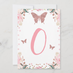 Invitación Alta presidenta mariposa rosa primera carta de cum