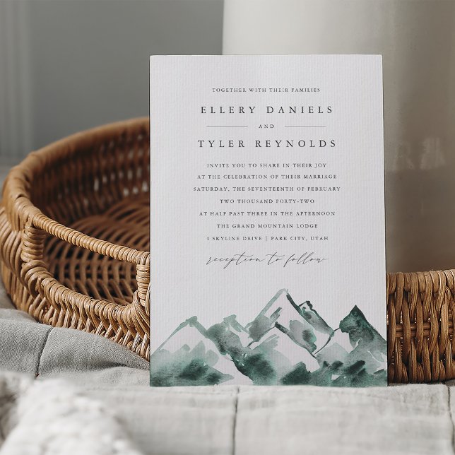 Invitación Altiplano | Boda de la Cordillera de Acuarela (Subido por el creador)