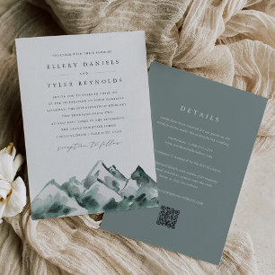 Invitación Altiplano   Boda De La Cordillera De Doble Lado