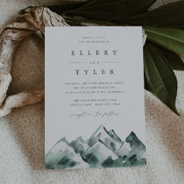 Invitación Altiplano | Boda de la montaña de acuarela de invi