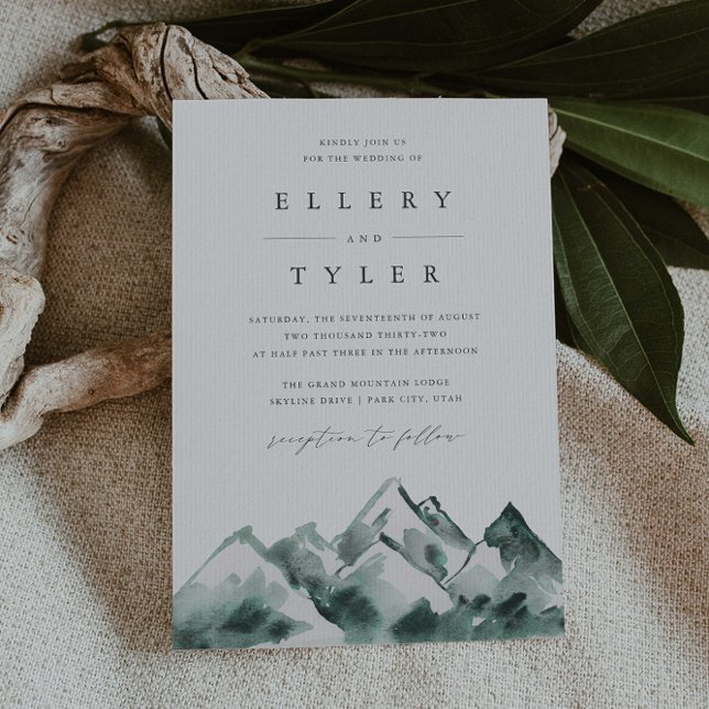 Invitación Altiplano | Boda de la montaña de acuarela de invi (Subido por el creador)