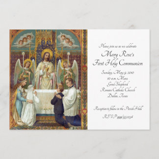 Invitación Alto en la primera comunión del temor