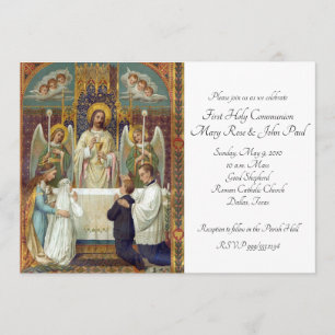 Invitación Alto en la primera comunión del temor