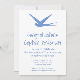 Invitación Alto piloto volador, capitán, graduado de la escue