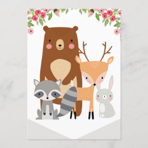 Invitación Alto Presidente 1er cumpleaños Bosque de pancartas