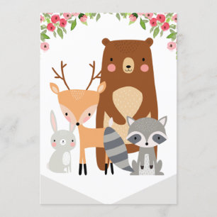 Invitación Alto Presidente 1er cumpleaños Bosque de pancartas