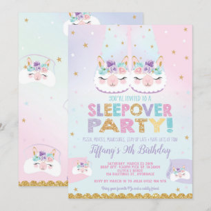 Invitación Alumbramiento de la fiesta de cumpleaños de Rainbo