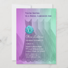 Invitación Alumerzo de la dama de honor o vestidos púrpuras