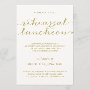 Invitación Alumerzo elegante del ensayo