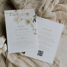 ALYSSA Floral QR Bebé Flor En Bloom Baby Shower