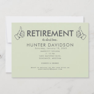 Invitación Alza a Fiesta de jubilación sabia "ya es hora"