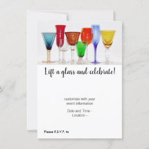 Invitación "Alza un vaso"