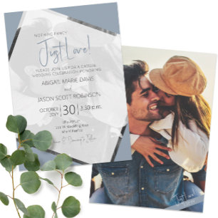 Invitación 💍 Ama Casual Dusty Blue Boda