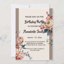 Invitación amado cumpleaños