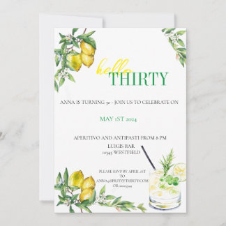 Invitación Amalfi Citrus Invitation - Birthday