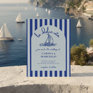 Invitación Amalfi Coast Amore: La Dolce Vita Arch Wedding