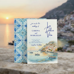 Invitación Amalfi Coast Amore | La Dolce Vita Sunset Wedding